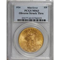 1924 $20 MS63 PCGS