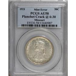 1921 50C Missouri AU58 PCGS