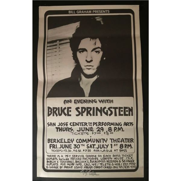 Randy Tuten Signed Bruce Springsteen Original Poster