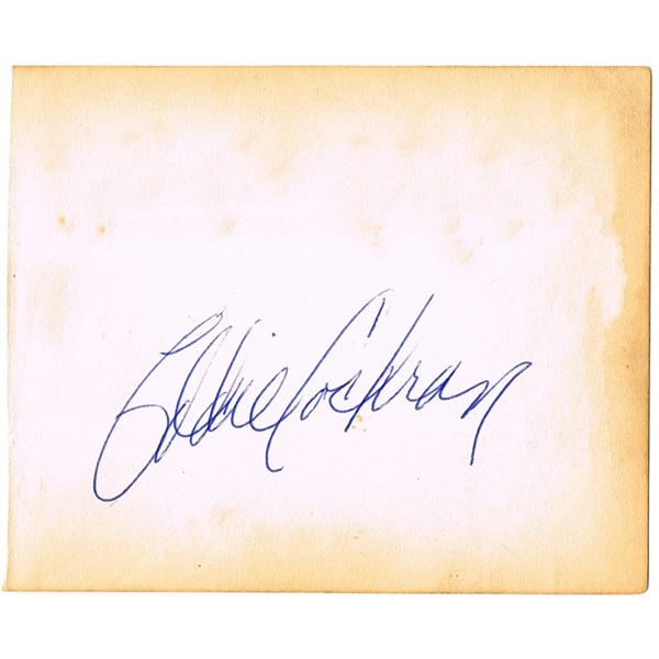 Eddie Cochran autograph.