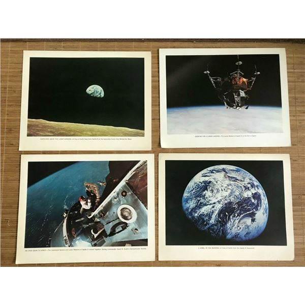 NASA ORIGINAL 1969 VINTAGE LITHOGRAPHS. 11x14 inches.