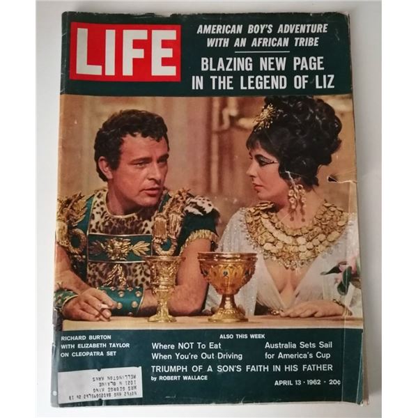 Life Magazine 13th April 1962 - The Legend of Liz Taylor/Richard Burton