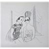 Image 1 : Hirschfeld lithograph of Richard Burton & Elizabeth Taylor.