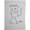 Image 1 : Matt Groening Signed "Simpsons" 10x8 Hand Drawn Sketch of Bart Simpson.