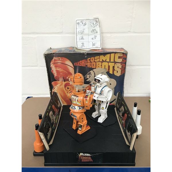 VINTAGE 1977 MARX TOYS CLASH OF THE COSMIC ROBOTS BOXING GAME - COMPLETE & BOXED