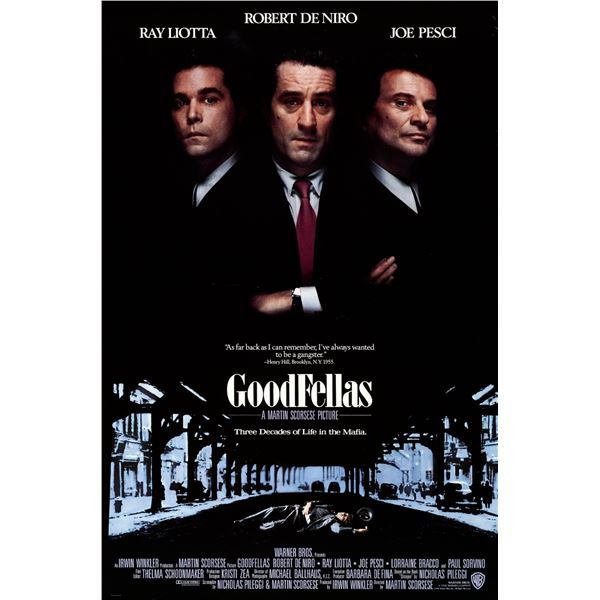 Goodfellas (Warner Brothers, 1990). One Sheet