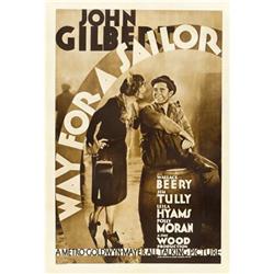 Way for a Sailor (MGM, 1930). One Sheet (27  X