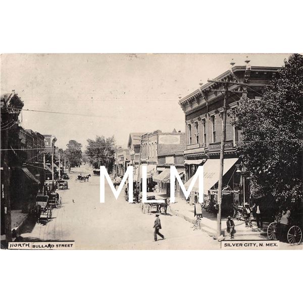 Silver City, New Mexico North Bullard Street Drug Store Photo Postcard