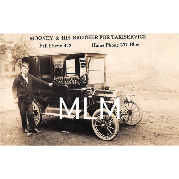 Mooney & His Brother For Taxiservice Cab Photo Postcard