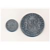 Image 2 : BOLIVIA 1808--1809 2 Silver Coins Very Good-Very Fine+ 28.5 grams
