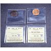 Image 1 : CANADA 1858-1913 A Lot of 2 Large Cents VG-UNC