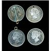 Image 2 : LOVE TOKENS CANADA A Lot of 4 Victorian 10 Cents Silver Pieces