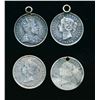 Image 2 : LOVE TOKENS CANADA A Lot of 3 Victorian & 1 Edward 5 Cents Silver Pieces