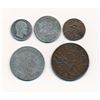 Image 2 : DANISH WEST INDIES 1812-1905 A Caribe Grouping of 5 coins Fine-Extra Fine