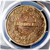 Image 2 : Denmark, 2 Rigsdaler, 1854-FK FF, PCGS AU-50