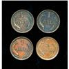 Image 2 : DENMARK CHRISTIAN IX 1883-1894 A 4 Coin Selection of 1 Ore Pieces F+-VF