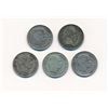 Image 1 : DENMARK CHRISTIAN IX 1874-1905 A 10 Ore Grouping of 5 F-VF Silver Coins