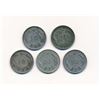 Image 2 : DENMARK CHRISTIAN IX 1874-1905 A 10 Ore Grouping of 5 F-VF Silver Coins