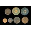 Image 1 : EGYPT ABDUL MEJID AH-1255-1277 A Lot of 7 Mixed Denomminations in Copper Fine-Extra Fine