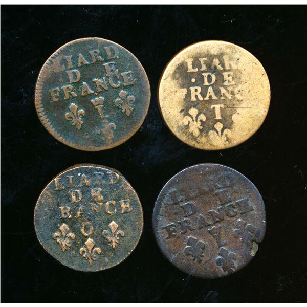 FRANCE 1699-1701 LIARDS 4 Pieces
