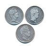 Image 2 : FRANCE 1831 Three 5 Francs coins of Louis Philippe I 75 grams of .900 silver