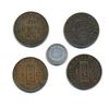 Image 2 : FRENCH COCHIN CHINA 1879-1892 1 C and 10 C 5 coins Very Fine