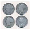 Image 2 : GREAT BRITAIN 1846-1890 A 4 Coin Lot of Half Crowns G-F 53.5 grams of Silver