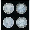 Image 2 : GREAT BRITAIN 1864-1871 4 Pieces Gothic Florins V-VG+
