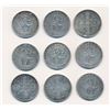Image 1 : GREAT BRITAIN 1887-1901 S-2925-39 Florin A Lot of 9 Pieces Fine-Extra Fine