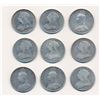 Image 2 : GREAT BRITAIN 1887-1901 S-2925-39 Florin A Lot of 9 Pieces Fine-Extra Fine