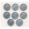 Image 2 : GREAT BRITAIN 1911-1918 A Selection of 8 Florins 90.2 grams of Silver
