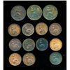 Image 2 : GREAT BRITAIN 1844-1858 1/2 Penny and Penny A 14 Piece Study Group