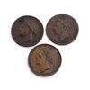 Image 2 : GREAT BRITAIN 1826-1829 KM# 697 Farthings 3 Pieces Very Good to Very Fine+