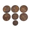 Image 2 : GREAT BRITAIN VICTORIA 1875-1900 A 7 Coin Lot of Copper Coins Fine+ to Extra Fine