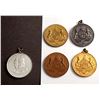 Image 2 : GREAT BRITAIN 1902 A Unique Set of Coronation Medals with 5 Different Finishes FDC