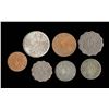 Image 1 : IRAQ 1931-1939 A 7 Piece Lot of Mixed Denominations in Silver and Copper. VG-F
