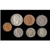 Image 2 : IRAQ 1931-1939 A 7 Piece Lot of Mixed Denominations in Silver and Copper. VG-F