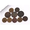 Image 2 : ITALIAN STATES PAPAL STATES 1848-1863 Pius IX A 10 Coin Lot of Minor Copper Coins