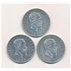 Image 1 : ITALY 1875-1877 KM# 8.4 A 3 Coin Lot of 5 Lire in Very Fine 75.0 grams of Silver
