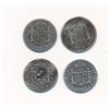 Image 2 : MEXICO 1790-1807 KM# 71-72 A 4 Coin Grouping of 1/2 Real Very Good-Fine+