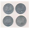 Image 1 : MEXICO MEXICO CITY MINT A 4 Coin Lot of 8 Reales Very Good-Very Fine+
