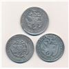 Image 2 : MEXICO ZACATECAS MINT A 3 Coin Lot of 8 Reales Very Good-Very Fine