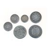Image 1 : PERU 1827-1897 A 6 Piece Lot of Minor Silver Coins Very Good to Uncirculated