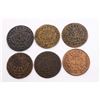 Image 2 : PORTUGAL 1738-1765 A 6 Coin Group of 10 Reis
