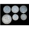 Image 2 : PORTUGAL 1890-1908 A 6 Piece Lot of Mixed Silver Denominations VG+-VF