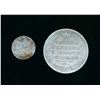Image 1 : RUSSIA A LOT OF 2 Coins in Silver 5 Kopeks & Poltina in Fine