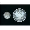 Image 2 : RUSSIA A LOT OF 2 Coins in Silver 5 Kopeks & Poltina in Fine