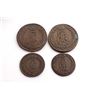 Image 2 : RUSSIA Siberia 1769-1776 A 4 Piece Group of 1 & 2 Kopeks