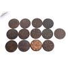 Image 2 : SPAIN 1825-1848 A 13 Piece Lot of ISABELLA 8 Maravedis KM# 512.3 and 531.3
