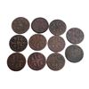 Image 2 : SPAIN 1835-1850 A 11 Piece Lot of ISABELLA 8 Maravedis from the J mint